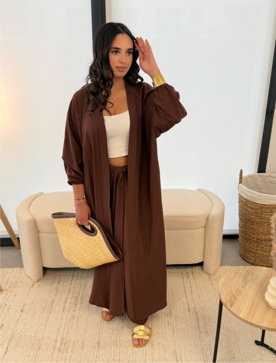 Abaya Mila marron