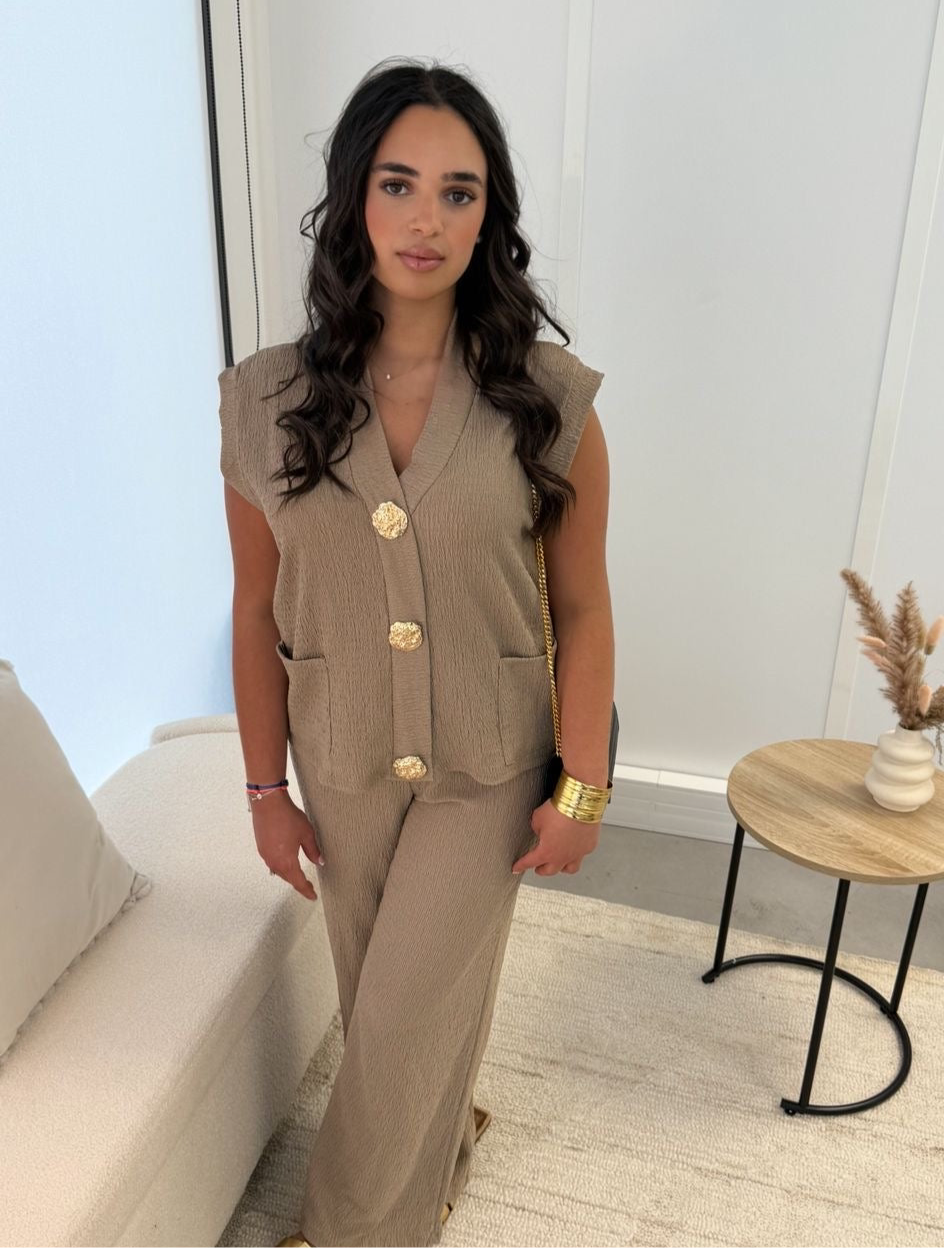 Ensemble Yara taupe