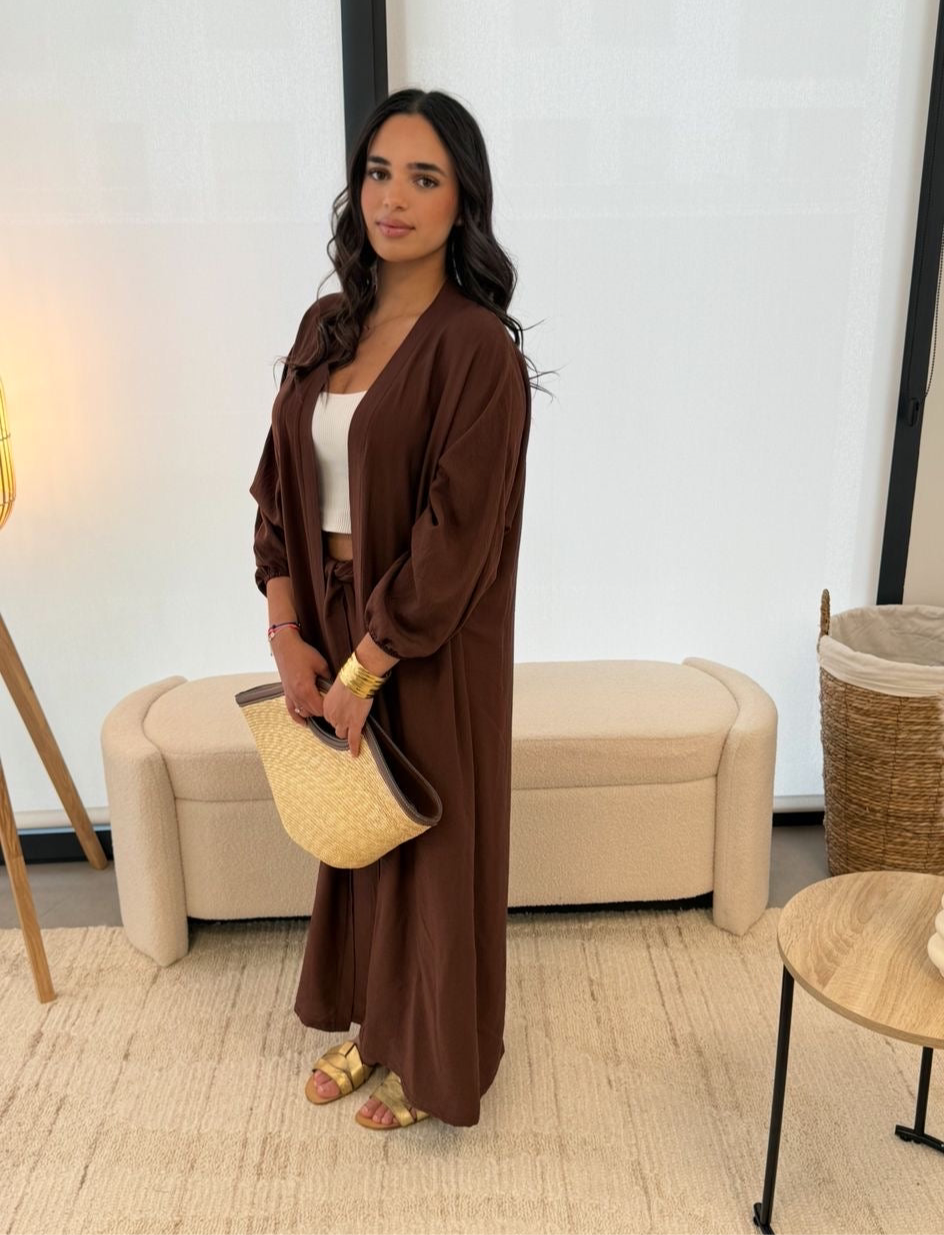 Abaya Mila marron