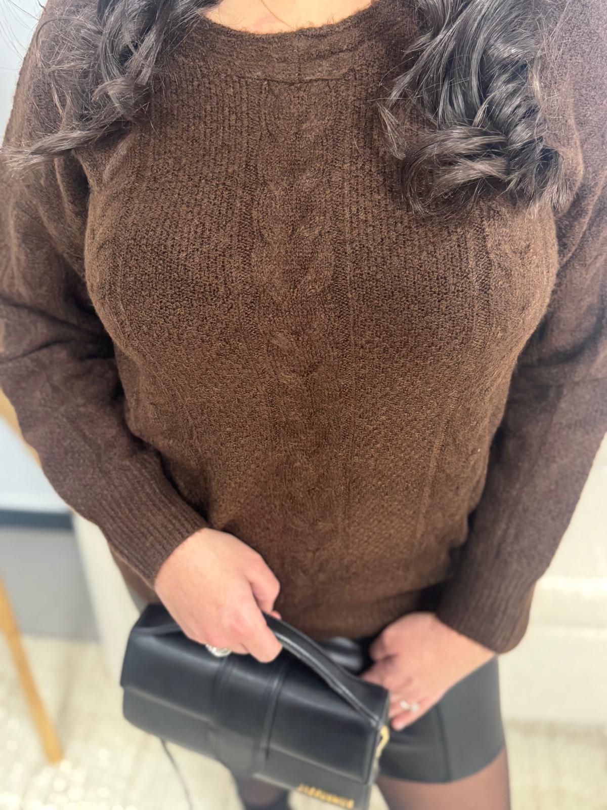 Pull Alba marron