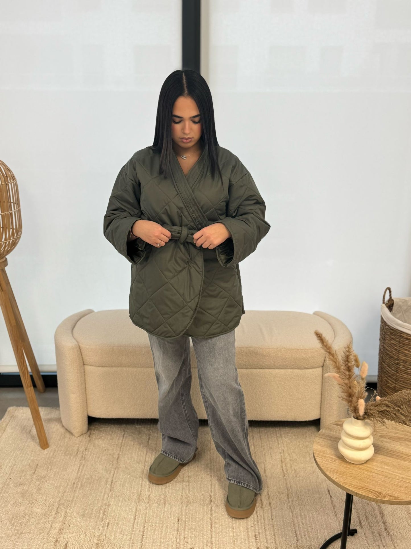 Veste matelassée kaki