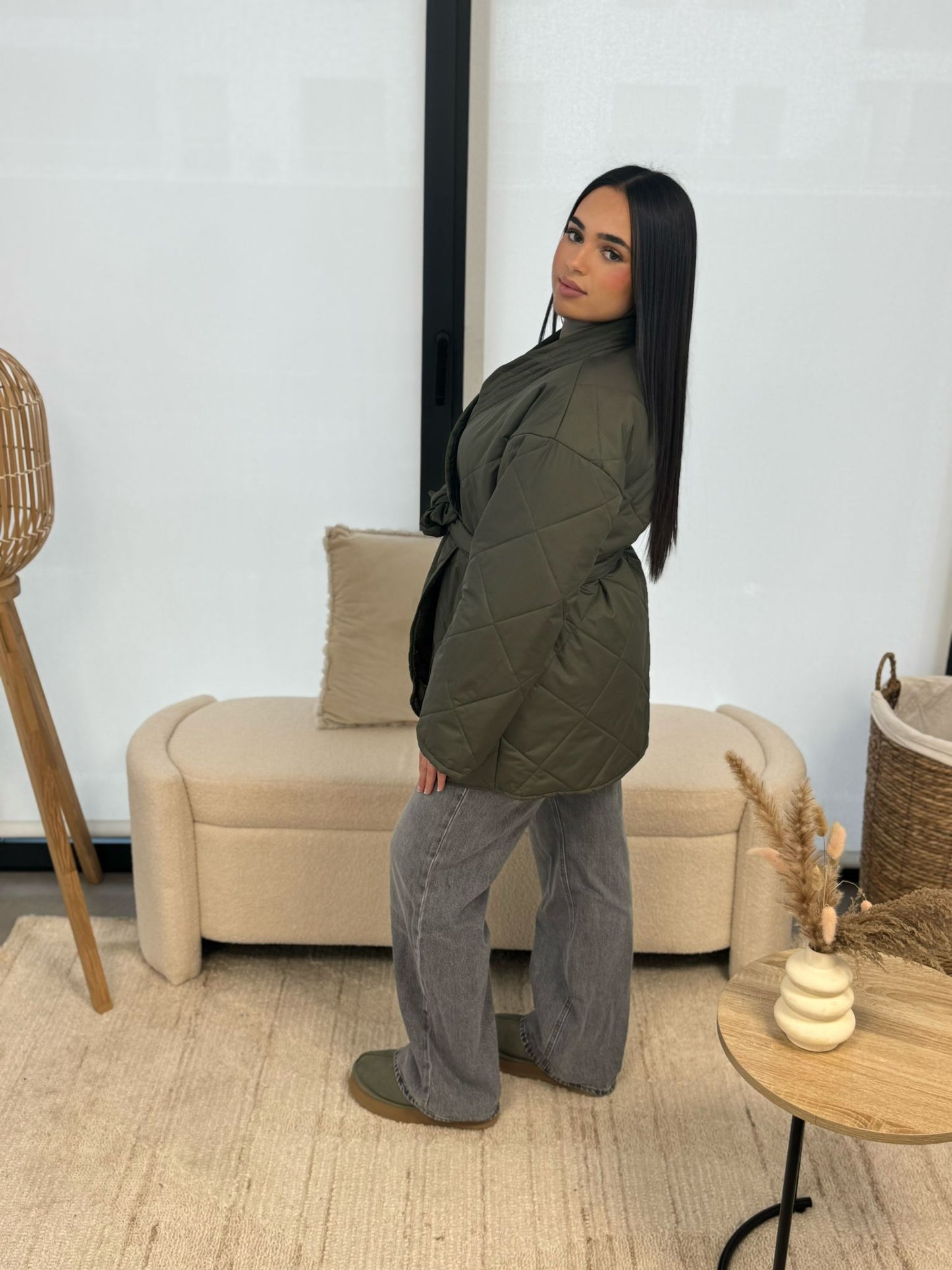 Veste matelassée kaki